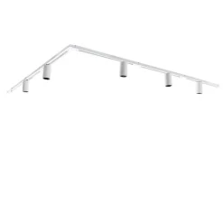 QAZQA Deckenstrahler|Aufbaustrahler*Modernes Schienensystem mit 5 Strahlern weiß 1-phasig GU10 35mm - Iconic Ruby