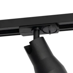 QAZQA Deckenstrahler|Aufbaustrahler*Modernes Schienensystem mit 5 Strahlern Schwarz mit Dunkelbronze 1-phasig - Iconic Kohua