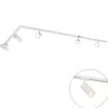 QAZQA Aufbaustrahler|Deckenstrahler*Modernes Schienensystem mit 5 Strahlern weiß 1-phasig - Iconic Jeana