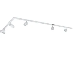 QAZQA Aufbaustrahler|Deckenstrahler*Modernes Schienensystem mit 5 Strahlern weiß 1-phasig - Iconic Jeana