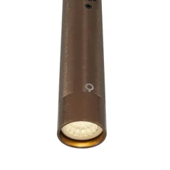 QAZQA Deckenstrahler|Aufbaustrahler*Modernes Schienensystem mit 6 Strahlern und 4 Pendelleuchten Dunkelbronze 1-phasig - Slimline Uzzy Keno