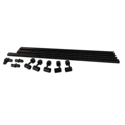 QAZQA Deckenstrahler|Aufbaustrahler*Modernes Schienensystem mit 5 Strahlern 1-phasig schwarz - Jeany