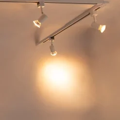 QAZQA Esszimmerlampen|Wohnzimmerlampen*Modernes Schienensystem mit 5 Strahlern 1-phasig weiß - Jeany