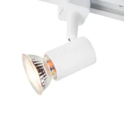 QAZQA Esszimmerlampen|Wohnzimmerlampen*Modernes Schienensystem mit 5 Strahlern 1-phasig weiß - Jeany