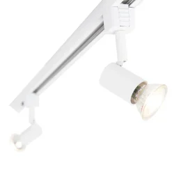 QAZQA Esszimmerlampen|Wohnzimmerlampen*Modernes Schienensystem mit 5 Strahlern 1-phasig weiß - Jeany