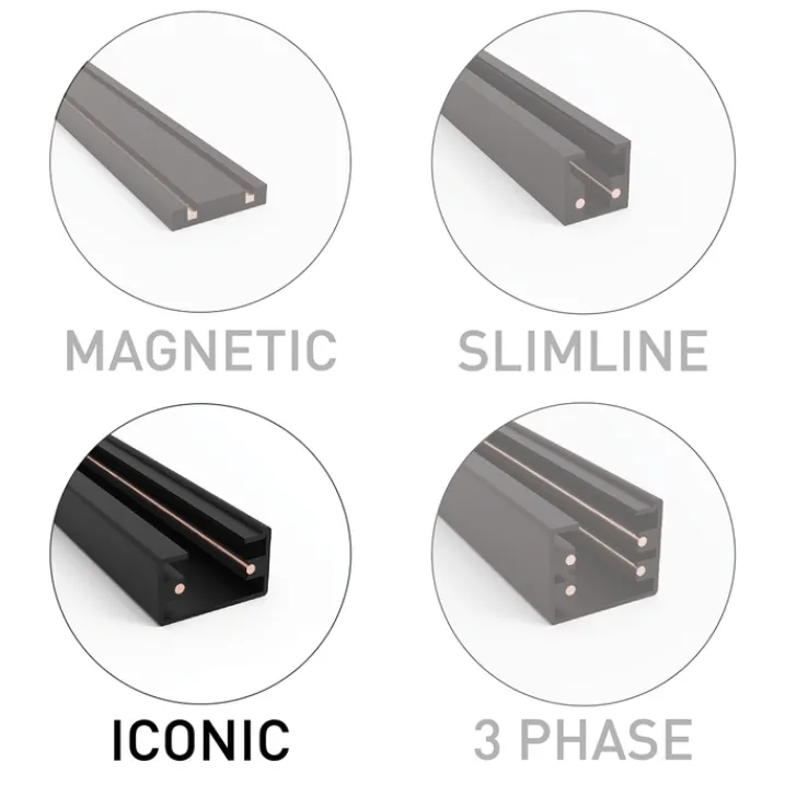 Kinder QAZQA Preisvorteil Auf Leuchtmittel|Smarte Glühbirnen*Modernes Schienensystem mit 5 Strahlern Schwarz 1-phasig - Iconic Jeana
