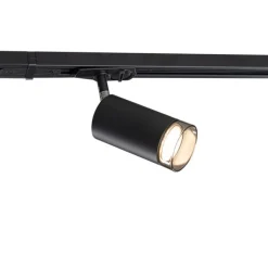 QAZQA Deckenstrahler|Aufbaustrahler*Modernes Schienensystem mit 5 schwarzen Rauchglas-Strahlern 1-phasig - Iconic Jeana