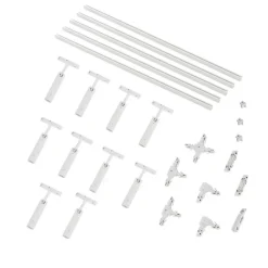 QAZQA Deckenstrahler|Aufbaustrahler*Modernes Schienensystem mit 10 Strahlern weiß 1-phasig - Slimline Uzzy