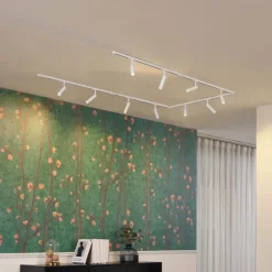 QAZQA Deckenstrahler|Aufbaustrahler*Modernes Schienensystem mit 10 Strahlern weiß 1-phasig - Slimline Uzzy