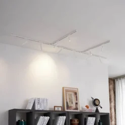 QAZQA Deckenstrahler|Aufbaustrahler*Modernes Schienensystem mit 10 Strahlern weiß 1-phasig - Slimline Uzzy