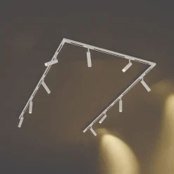 QAZQA Deckenstrahler|Aufbaustrahler*Modernes Schienensystem mit 10 Strahlern weiß 1-phasig - Slimline Uzzy