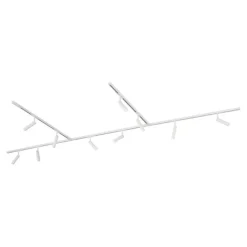 QAZQA Deckenstrahler|Aufbaustrahler*Modernes Schienensystem mit 10 Strahlern weiß 1-phasig - Slimline Uzzy