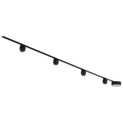 QAZQA Led-Strahler|Deckenstrahler*Modernes Schienensystem mit 4 schwarzen Strahlern 1-phasig - Magnetic Zagaye