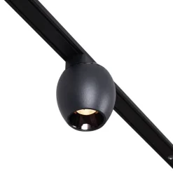 QAZQA Led-Strahler|Deckenstrahler*Modernes Schienensystem mit 4 schwarzen Strahlern 1-phasig - Magnetic Zagaye