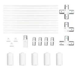 QAZQA Deckenstrahler|Aufbaustrahler*Modernes Schienensystem mit 5 weißen Strahlern 1-phasig GU10 50mm - Iconic Ruby