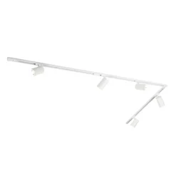 QAZQA Schlafzimmerlampen|Küchenlampen*Modernes Schienensystem mit 5 weißen Strahlern 1-phasig GU10 70mm - Iconic Jeana Luxe