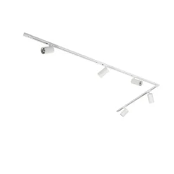 QAZQA Schlafzimmerlampen|Küchenlampen*Modernes Schienensystem mit 5 weißen Strahlern 1-phasig GU10 70mm - Iconic Jeana Luxe