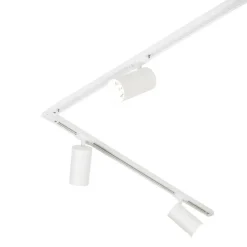 QAZQA Schlafzimmerlampen|Küchenlampen*Modernes Schienensystem mit 5 weißen Strahlern 1-phasig GU10 70mm - Iconic Jeana Luxe