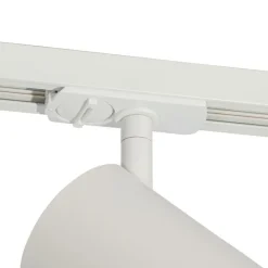 QAZQA Schlafzimmerlampen|Küchenlampen*Modernes Schienensystem mit 5 weißen Strahlern 1-phasig GU10 70mm - Iconic Jeana Luxe