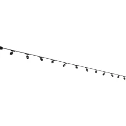 QAZQA Led-Strahler|Deckenstrahler*Modernes Schienensystem mit 12 schwarzen Strahlern 1-phasig - Magnetic Eggy