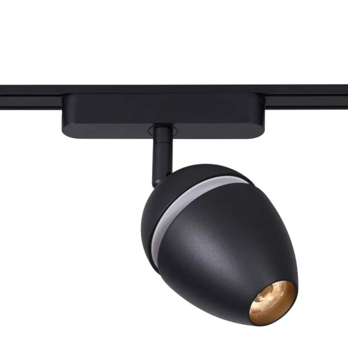 QAZQA Led-Strahler|Deckenstrahler*Modernes Schienensystem mit 12 schwarzen Strahlern 1-phasig - Magnetic Eggy