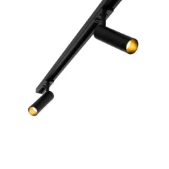 QAZQA Schlafzimmerlampen|Küchenlampen*Modernes Schienensystem mit 5 Strahlern Schwarz 1-Phasen GU10 35mm - Iconic Jeana Luxe