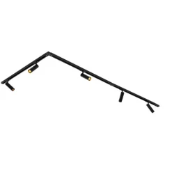 QAZQA Schlafzimmerlampen|Küchenlampen*Modernes Schienensystem mit 5 Strahlern Schwarz 1-Phasen GU10 35mm - Iconic Jeana Luxe