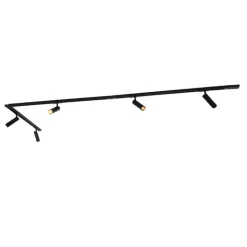 QAZQA Schlafzimmerlampen|Küchenlampen*Modernes Schienensystem mit 5 Strahlern Schwarz 1-Phasen GU10 35mm - Iconic Jeana Luxe