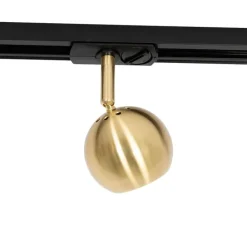 QAZQA Deckenstrahler|Aufbaustrahler*Modernes Schienensystem mit 3 Strahlern Gold 1-phasig - Iconic Gissi