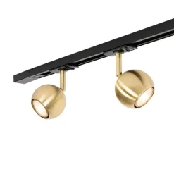 QAZQA Deckenstrahler|Aufbaustrahler*Modernes Schienensystem mit 3 Strahlern Gold 1-phasig - Iconic Gissi