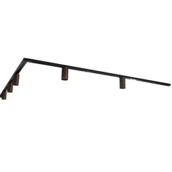 QAZQA Deckenstrahler|Aufbaustrahler*Modernes Schienensystem mit 5 dunkelbronzefarbenen Strahlern 1-phasig GU10 50mm - Iconic Ruby