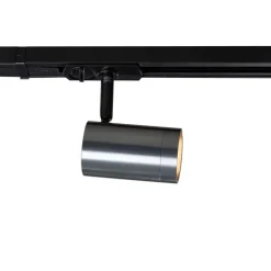 QAZQA Schlafzimmerlampen|Küchenlampen*Modernes Schienensystem mit 5 Spots in Gunmetal, 1-phasig - Iconic Jeana