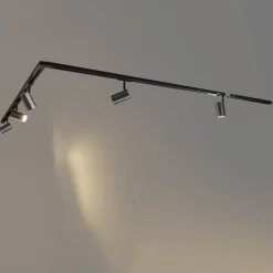 QAZQA Schlafzimmerlampen|Küchenlampen*Modernes Schienensystem mit 5 Spots in Gunmetal, 1-phasig - Iconic Jeana