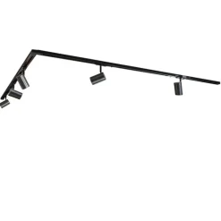 QAZQA Schlafzimmerlampen|Küchenlampen*Modernes Schienensystem mit 5 Spots in Gunmetal, 1-phasig - Iconic Jeana