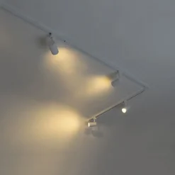 QAZQA Schlafzimmerlampen|Küchenlampen*Modernes Schienensystem mit 6 weißen Strahlern 1-phasig 300cm - Iconic Jeana