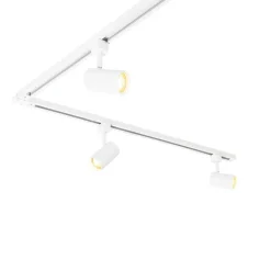 QAZQA Schlafzimmerlampen|Küchenlampen*Modernes Schienensystem mit 6 weißen Strahlern 1-phasig 300cm - Iconic Jeana