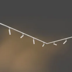 QAZQA Deckenstrahler|Aufbaustrahler*Modernes Schienensystem mit 6 weißen Strahlern 1-phasig - Slimline Uzzy