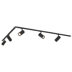 QAZQA Led-Strahler|Deckenstrahler*Modernes Schienensystem mit 5 Strahlern schwarz 1-phasig - Iconic Mark