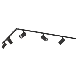 QAZQA Led-Strahler|Deckenstrahler*Modernes Schienensystem mit 5 Strahlern schwarz 1-phasig - Iconic Mark