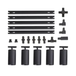 QAZQA Led-Strahler|Deckenstrahler*Modernes Schienensystem mit 5 Strahlern schwarz 1-phasig - Iconic Mark