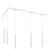QAZQA Deckenstrahler|Aufbaustrahler*Modernes Schienensystem mit 5 Pendelleuchten Weiß 1-phasig - Iconic Frini