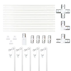QAZQA Deckenstrahler|Aufbaustrahler*Modernes Schienensystem mit 5 Pendelleuchten Weiß 1-phasig - Iconic Frini