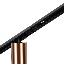 QAZQA Deckenstrahler|Aufbaustrahler*Modernes Schienensystem mit 5 Strahlern Dunkelbronze 1-Phasen GU10 70mm - Iconic Jeana Luxe