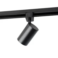 QAZQA Deckenstrahler|Aufbaustrahler*Modernes Schienensystem mit 4 Strahlern schwarz 1-phasig - Iconic Yade