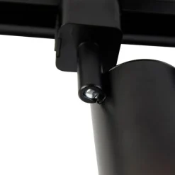 QAZQA Deckenstrahler|Aufbaustrahler*Modernes Schienensystem mit 4 Strahlern schwarz 1-phasig - Iconic Yade