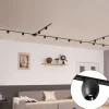 QAZQA Led-Strahler|Deckenstrahler*Modernes Schienensystem mit 12 schwarzen Strahlern 1-phasig - Magnetic Zagaye