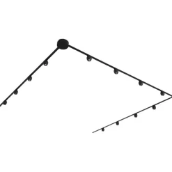 QAZQA Led-Strahler|Deckenstrahler*Modernes Schienensystem mit 12 schwarzen Strahlern 1-phasig - Magnetic Zagaye