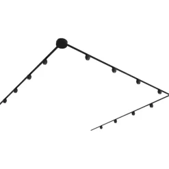QAZQA Led-Strahler|Deckenstrahler*Modernes Schienensystem mit 12 schwarzen Strahlern 1-phasig - Magnetic Zagaye