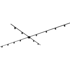 QAZQA Led-Strahler|Deckenstrahler*Modernes Schienensystem mit 12 schwarzen Strahlern 1-phasig - Magnetic Zagaye