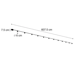 QAZQA Led-Strahler|Deckenstrahler*Modernes Schienensystem mit 12 schwarzen Strahlern 1-phasig - Magnetic Zagaye